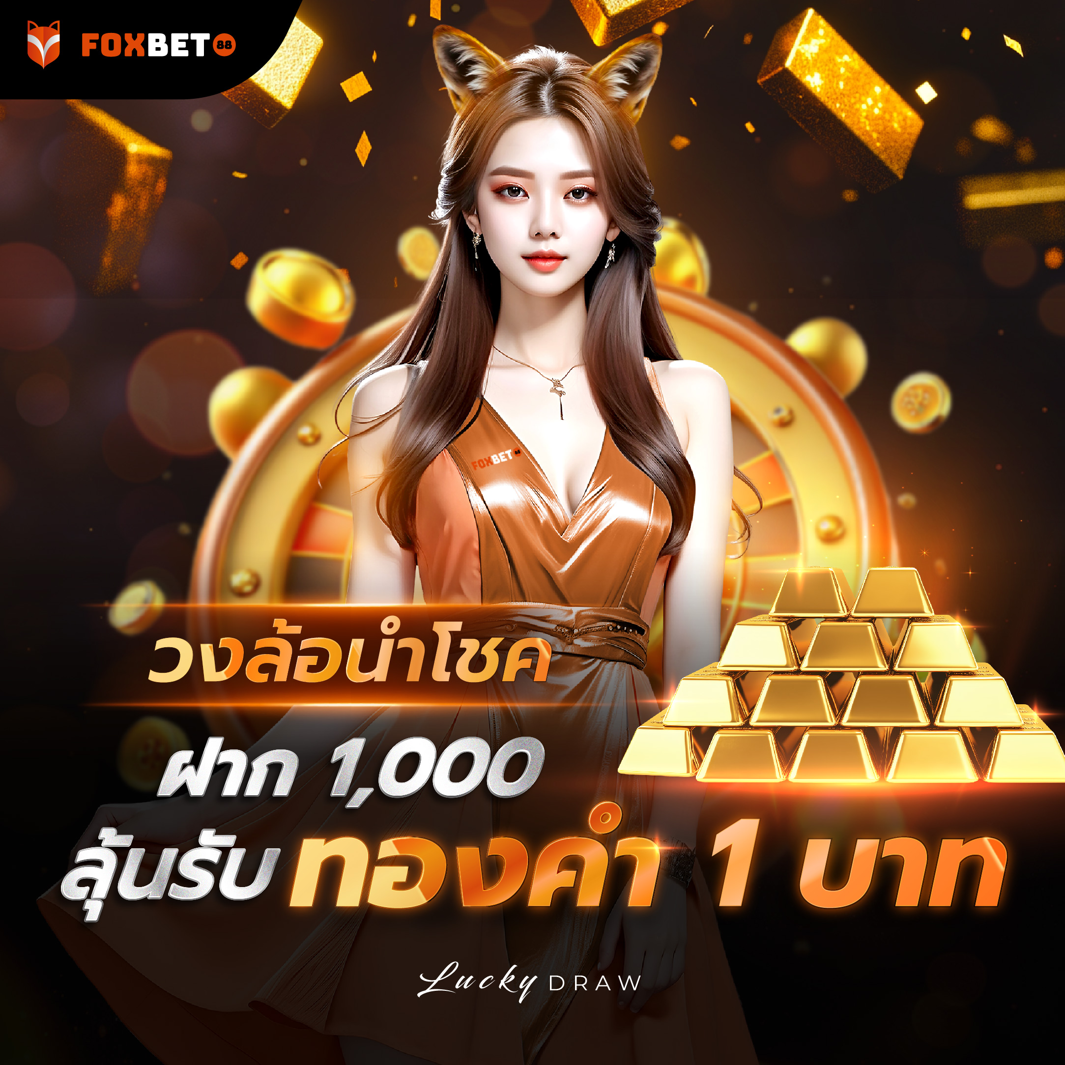 ฝาก 1,000 ลุ้นทองคำ 1 บาท ทุกวัน