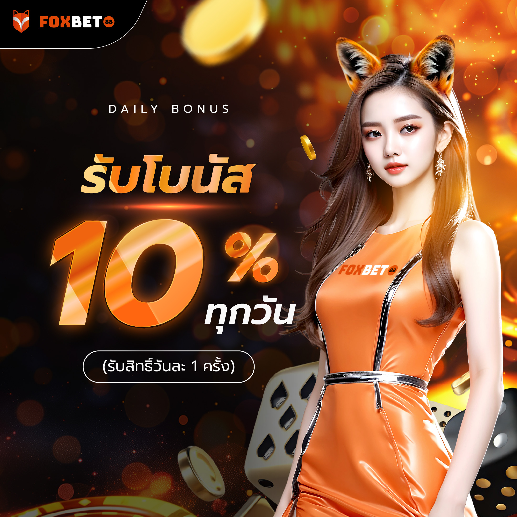 โบนัสรายวัน 10% ทุกวัน สำหรับสมาชิกเก่า
